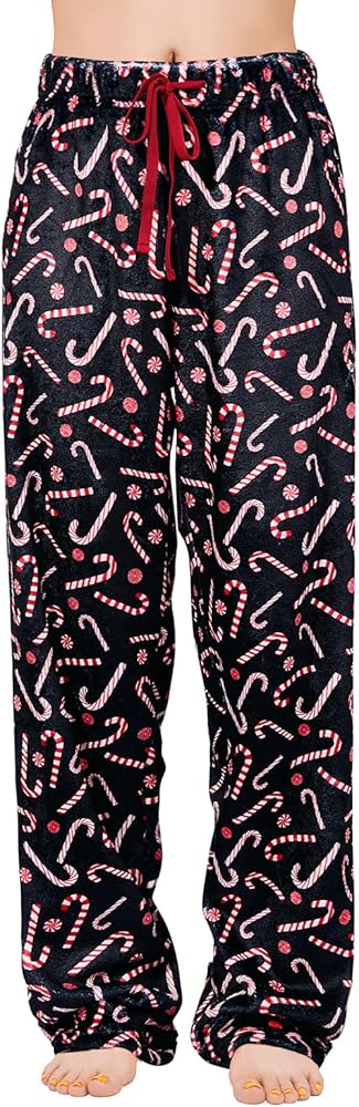 Women's Fuzzy Plush Pajama Pants Fleece Pj Pants for Women